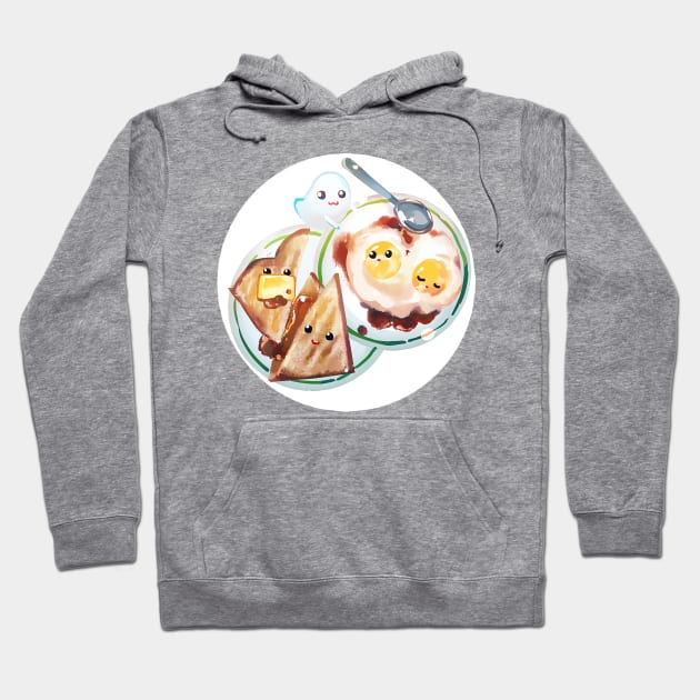 Bread and eggs Hoodie by Clivef Poire